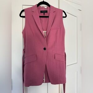 Rag & Bone Margot Sleeveless Belted Blazer